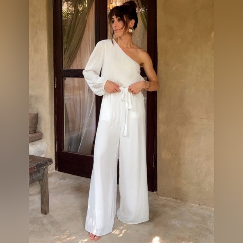 12th Tribe White One-Shoulder Dress